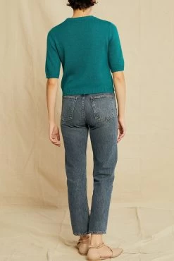 Jude Short Sleeve Wool Sweater - Jadeite - ReAmour -Vibe Wardrobe Shop 0618 Jude Jade 3037 web 1f117048 f152 41aa b848 5a02f803146d