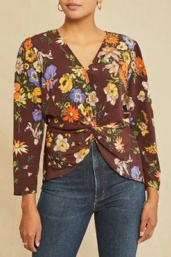 Aviva Washable Silk Blouse - Palermo Print