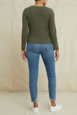 Bridgette Pointelle Rib Cardigan - Calla Green -Vibe Wardrobe Shop 0653BrigitteCallaGreen 2122 web 84046b29 d81d 47a7 b25a f3d7ce2ac174