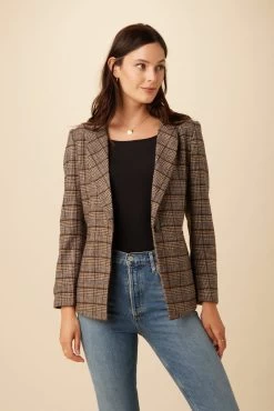 Pippa Upcycled Wool Blazer - Grey Blue