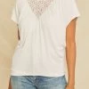 Mayr Lace Dream Knit Tee - White