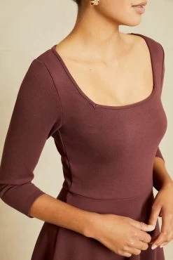 Lennox Ponte Twill Dress - Mocha -Vibe Wardrobe Shop 0685 Lennox Mocha 12637 web b77b2bfd e2eb 4e3a 8b26 eab62dc5c646