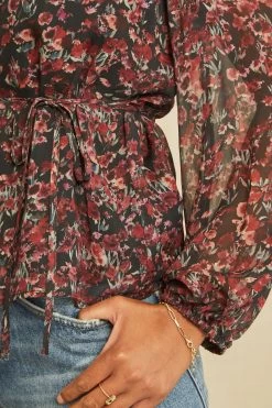 Yvonne Nouveau Silk Blouse -Vibe Wardrobe Shop 0695 Yvonne Joshua Tree Floral 1630