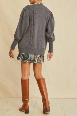 Oui Wool Cardigan - Dark Grey - ReAmour -Vibe Wardrobe Shop 0702 Oui Dark Grey 4998 web 25c55032 b065 4ff1 b393 19d898e67f5e