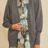 Oui Wool Cardigan - Dark Grey