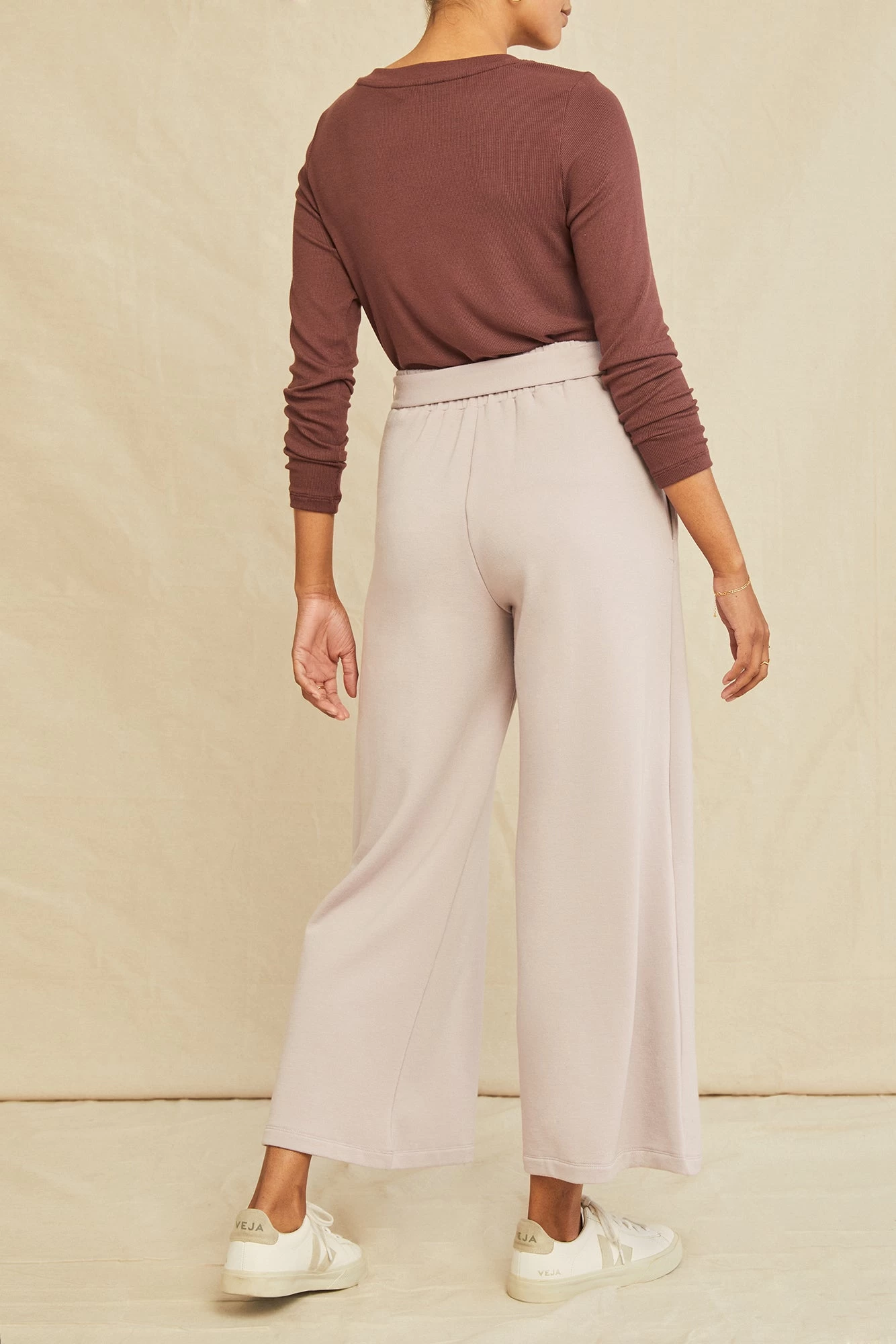 Eugenia Tie Waist Luxe Fleece Pants - Dawn 3 Eugenia Tie Waist Luxe Fleece Pants - Dawn - Image 3