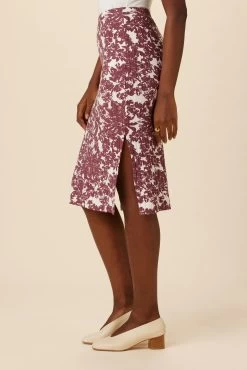 Vindy Provence Rib Skirt - Verona Truffle -Vibe Wardrobe Shop 0725 Vindy Provence Verona Truffle 2