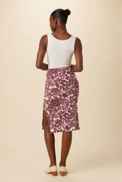 Vindy Provence Rib Skirt - Verona Truffle -Vibe Wardrobe Shop 0725 Vindy Provence Verona Truffle 3