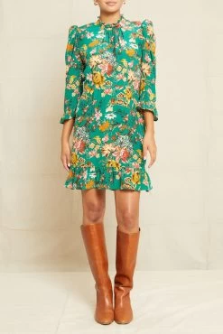 Adeline Washable Silk Dress - Rosalind Floral