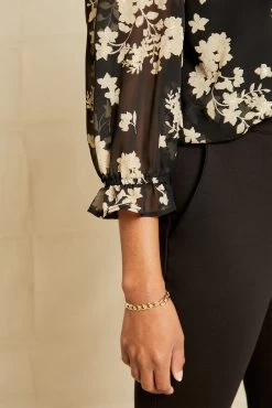 Myra Upcycled Blouse - Champagne Chiffon -Vibe Wardrobe Shop 0758 Myra Chiffon Champagne Chiffon 10028 web