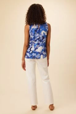 Jocelyn Viscose Crepe Blouse - Cecily Floral -Vibe Wardrobe Shop 0785 Jocelyn Crepe Cecily 3