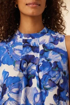 Jocelyn Viscose Crepe Blouse - Cecily Floral -Vibe Wardrobe Shop 0785 Jocelyn Crepe Cecily 4