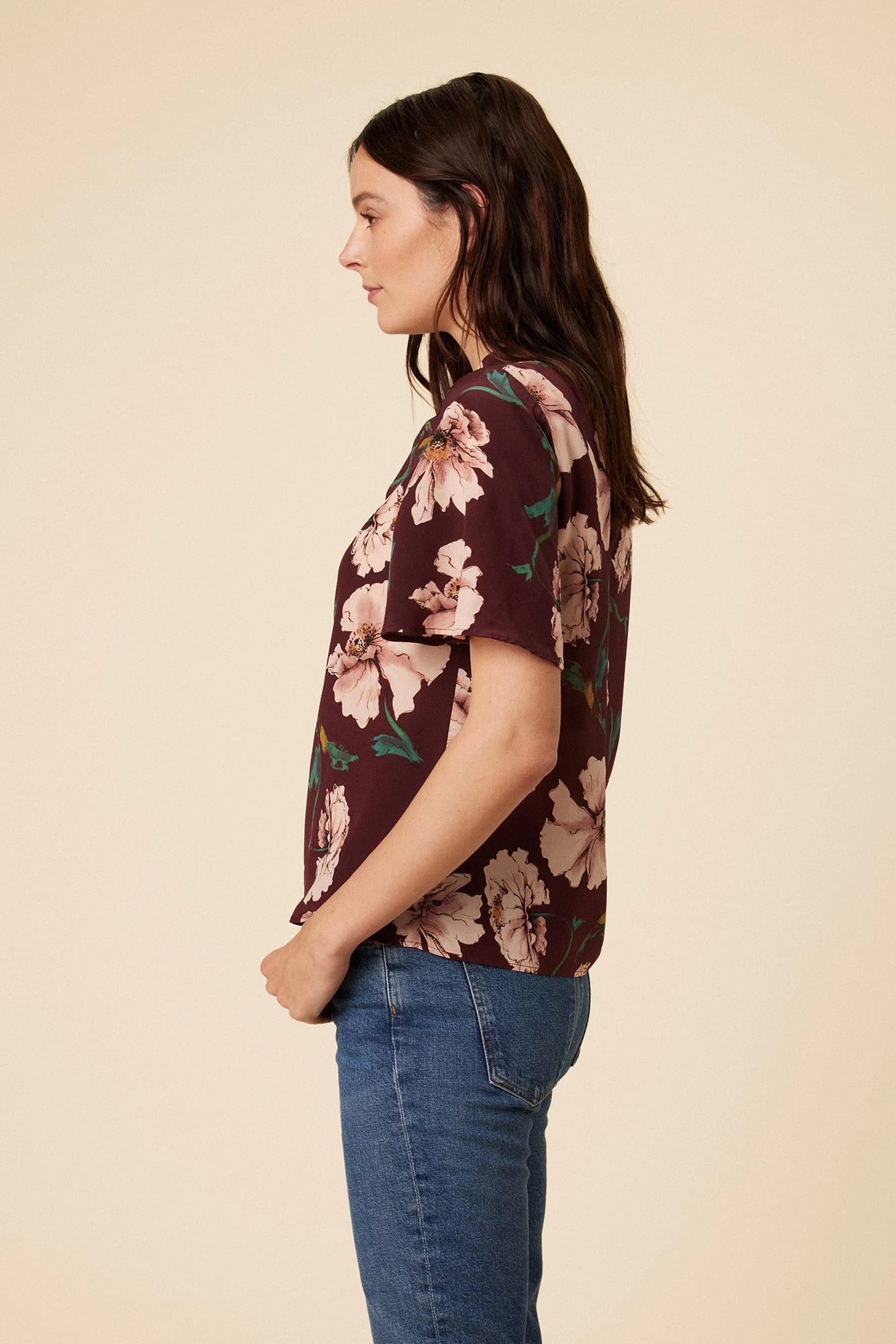 Seville Washable Silk Blouse - Paysage Sepia 2 Seville Washable Silk Blouse - Paysage Sepia - Image 2