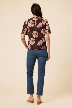 Seville Washable Silk Blouse - Paysage Sepia 7 Seville Washable Silk Blouse - Paysage Sepia -Vibe Wardrobe Shop 0806 Seville Paysage Sepia 3