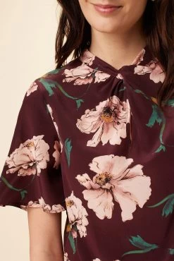 Seville Washable Silk Blouse - Paysage Sepia 8 Seville Washable Silk Blouse - Paysage Sepia -Vibe Wardrobe Shop 0806 Seville Paysage Sepia 4