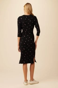 Colombe Luxe Fleece Dress - Fleur -Vibe Wardrobe Shop 10080 Colombe Lux Fleur 3