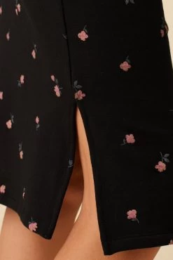 Colombe Luxe Fleece Dress - Fleur -Vibe Wardrobe Shop 10080 Colombe Lux Fleur 5