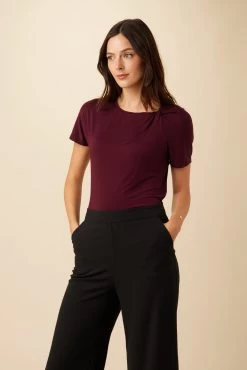 Mallorca Dream Knit Tee - Plum
