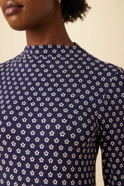 Lux Viscose Knit Turtleneck - Mia Dot -Vibe Wardrobe Shop 10087 Lux Print Mia Dot 4