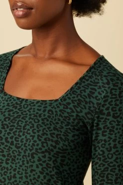 Corsica Reverie Knit Top - Forest Leopard -Vibe Wardrobe Shop 10093 Corsica Reverie Forest Leopard 4