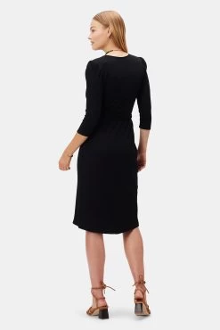 Abigail Paris Rib Dress - Black -Vibe Wardrobe Shop 10098 Abigail Black 3
