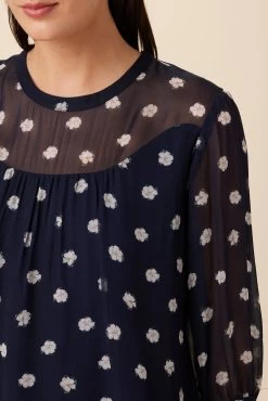 Melody Chiffon Blouse - Phillipa -Vibe Wardrobe Shop 10107 Melody Phillipa Ditsy 4