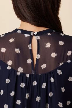 Melody Chiffon Blouse - Phillipa -Vibe Wardrobe Shop 10107 Melody Phillipa Ditsy 5