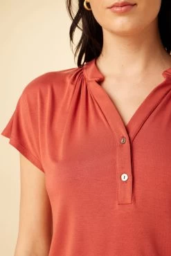 Atlanta Dream Knit Top - Sienna 7 Atlanta Dream Knit Top - Sienna -Vibe Wardrobe Shop 10131 Atlanta Modal Sienna 4