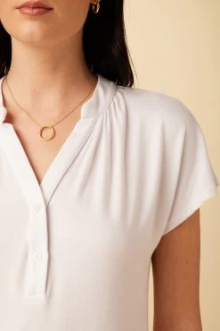 Atlanta Dream Knit Top - White 7 Atlanta Dream Knit Top - White -Vibe Wardrobe Shop 10131 Atlanta Modal White 4