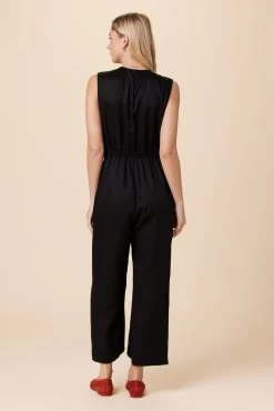 Cayenne Tencel Jumpsuit - Black -Vibe Wardrobe Shop 10134 Cayenne Twill Black 3