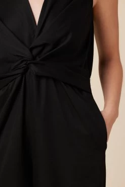 Cayenne Tencel Jumpsuit - Black -Vibe Wardrobe Shop 10134 Cayenne Twill Black 4