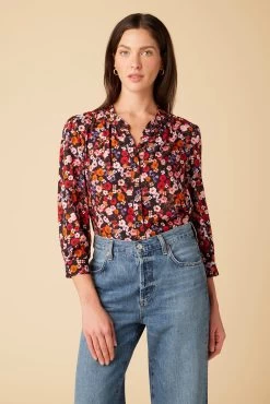Charlotte 3/4 Sleeve Ecovero Blouse - Villa Floral