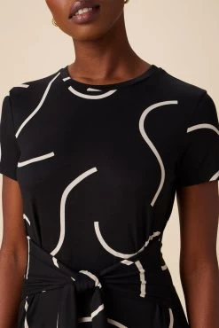 Colombe Viscose Knit Dress - Waves -Vibe Wardrobe Shop 10176 SS Colombe Viscose Waves 4