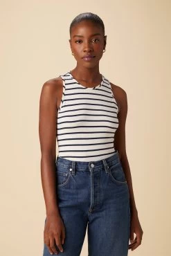 Jillian Dream Knit Tank - Marine Stripe