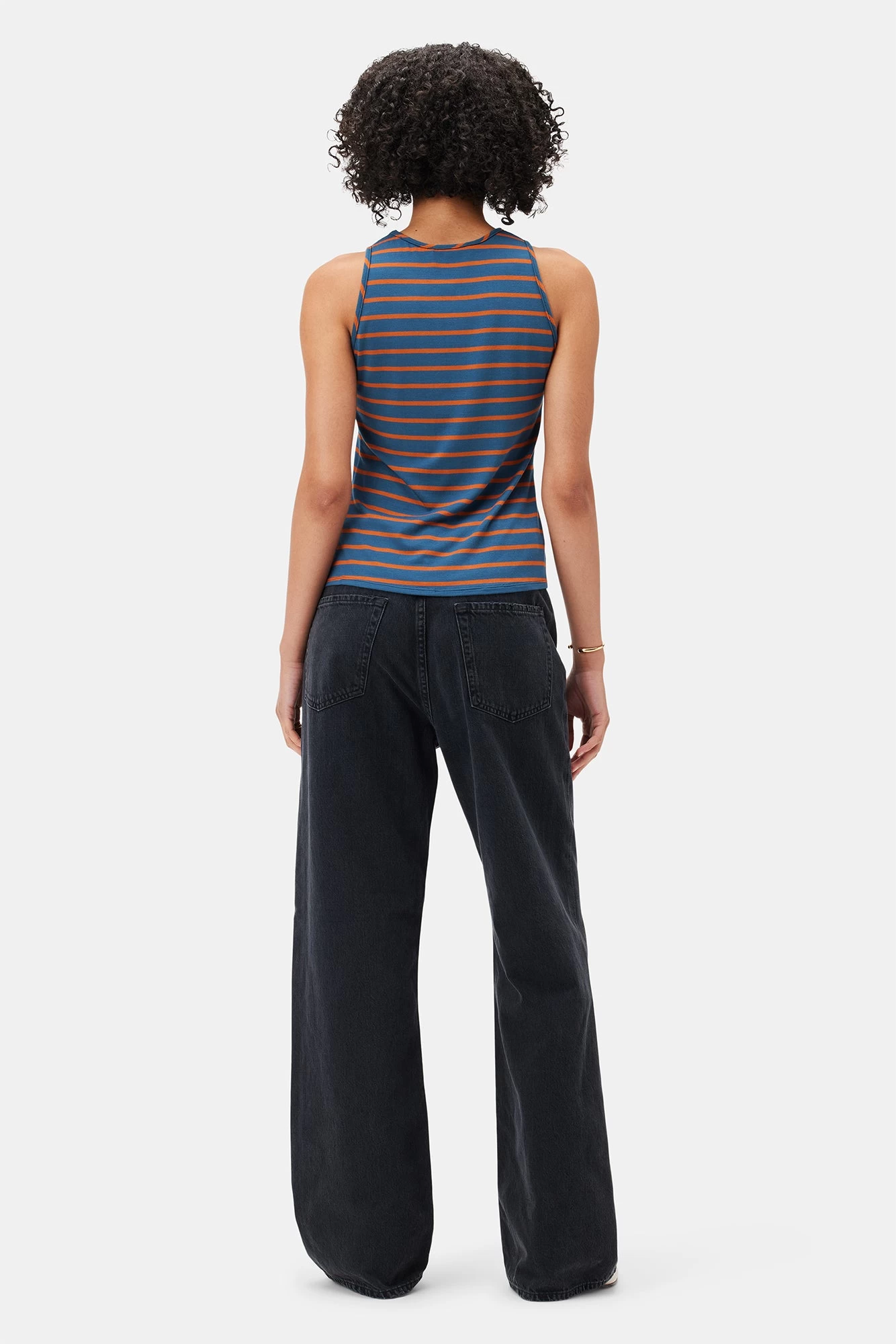 Jillian Dream Knit Tank - Azure Umber Stripe 5 Jillian Dream Knit Tank - Azure Umber Stripe - Image 5