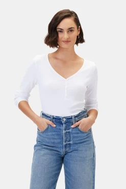 Deacon Baby Rib Top - White