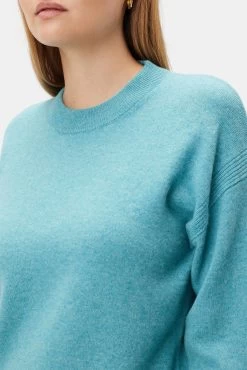 Pearl Cashmere Sweater - Aegean 7 Pearl Cashmere Sweater - Aegean -Vibe Wardrobe Shop 10239 Pearl Cashmere Aegean 4