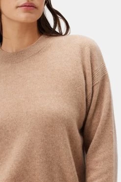 Pearl Cashmere Sweater - Cafe Au Lait -Vibe Wardrobe Shop 10239 Pearl Cashmere Cafe Au Lait 4