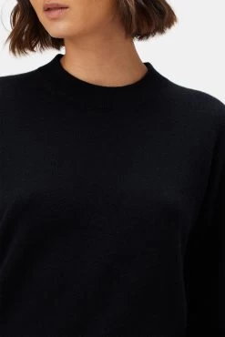 Pearl Cashmere Sweater - Licorice -Vibe Wardrobe Shop 10239 Pearl Cashmere Licorice 4