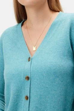 Mason Cashmere Cardigan - Aegean