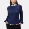 Faedra Organic Cotton Sweater - Navy