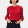 Faedra Organic Cotton Sweater - Red