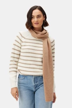 Jolie Cashmere Scarf - Cafe Au Lait