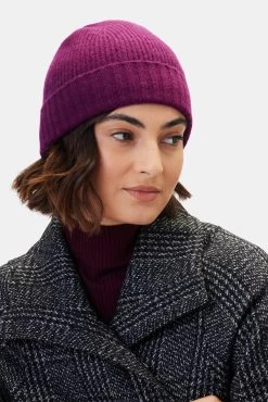 Colby Cashmere Beanie - Syrah