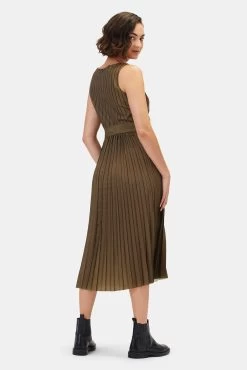 Cambria Dress - Bronzed Olive 9 Cambria Dress - Bronzed Olive -Vibe Wardrobe Shop 10312 Cambria Bronzed Olive 3
