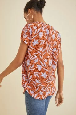 Renata Washable Silk Blouse - Escape Floral -Vibe Wardrobe Shop 1068 Renata Escape Floral 0816 web