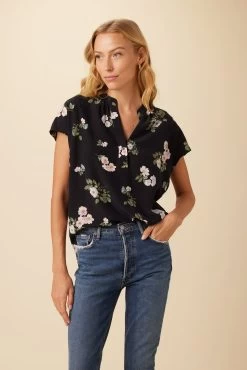 Renata Washable Silk Blouse - Ladera Floral