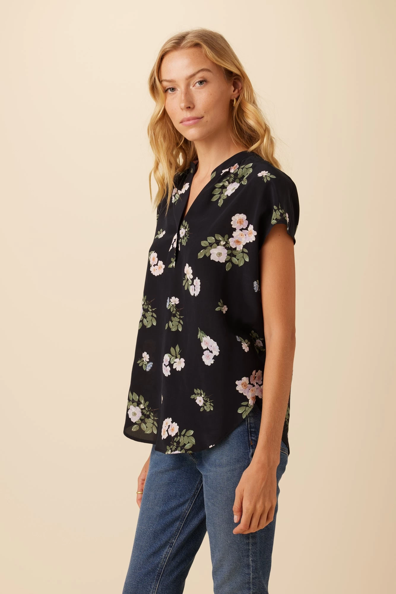 Renata Washable Silk Blouse - Ladera Floral 2 Renata Washable Silk Blouse - Ladera Floral - Image 2