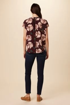 Renata Washable Silk Blouse - Paysage Sepia -Vibe Wardrobe Shop 1068 Renata Paysage Sepia 3