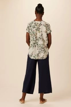 Renata Washable Silk Blouse - Silverwood Floral -Vibe Wardrobe Shop 1068 Renata Silverwood Floral 3